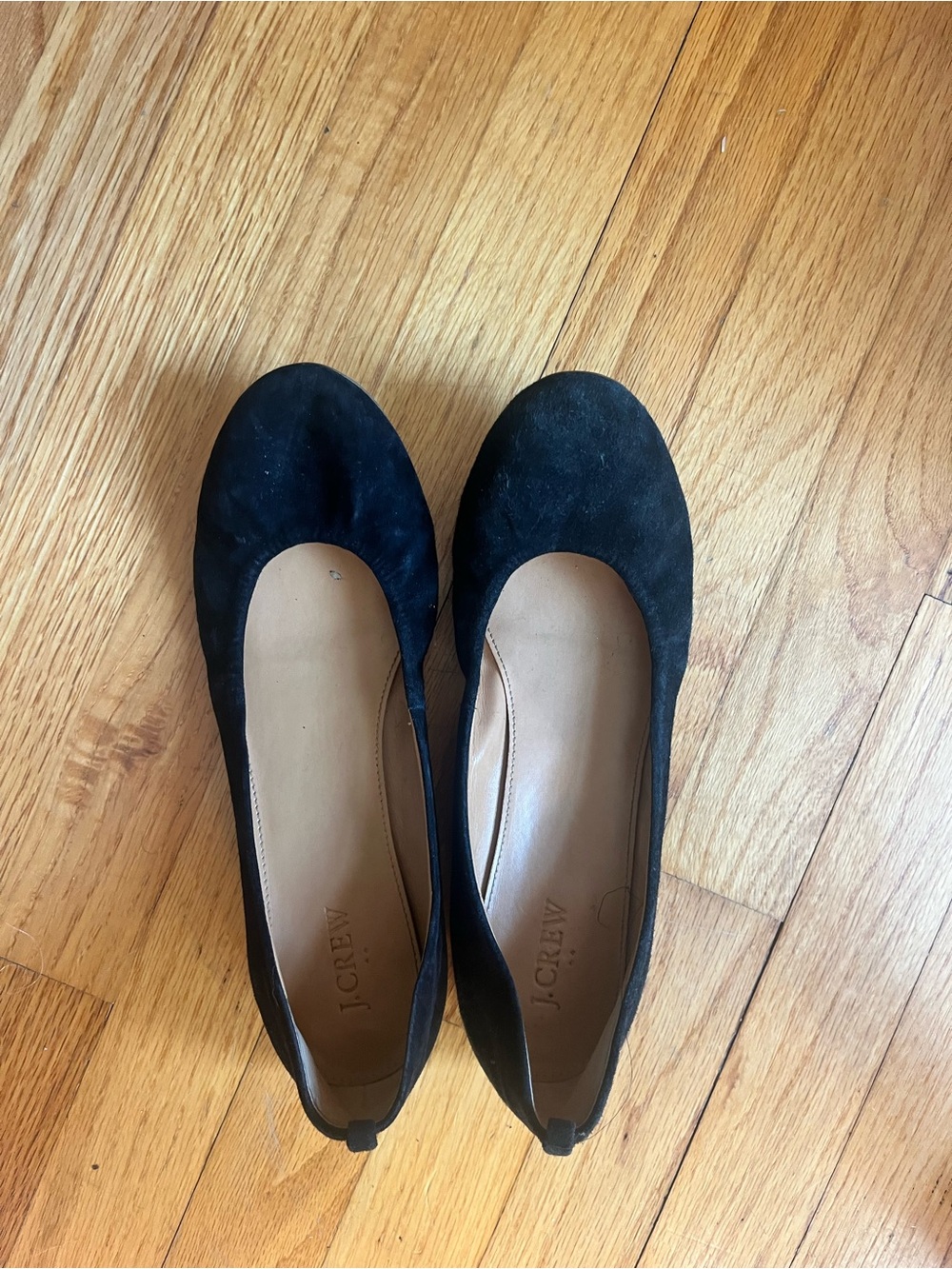 J. Crew Black Suede Ballet Flats - Classic Women's Shoes